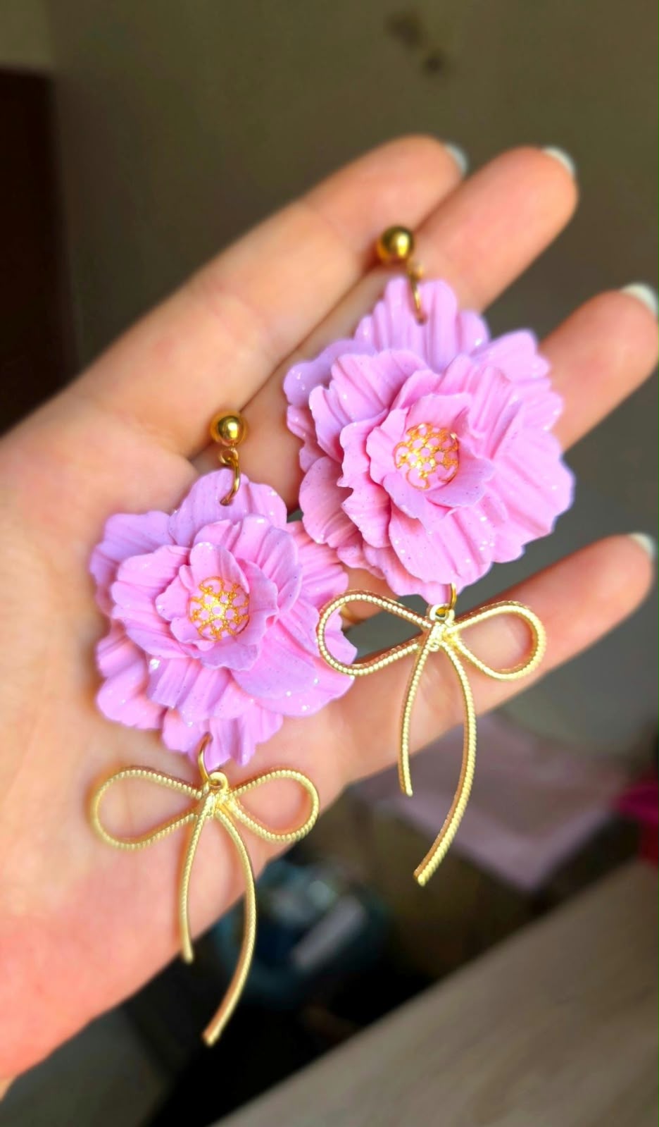 Boucles d’oreilles Fleur Éclose - Attaches en Acier Inoxydable