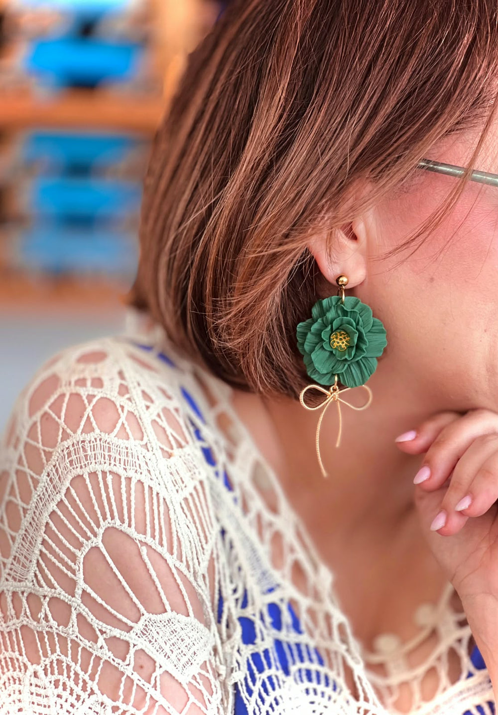 Boucles d’oreilles Fleur Éclose - Attaches en Acier Inoxydable