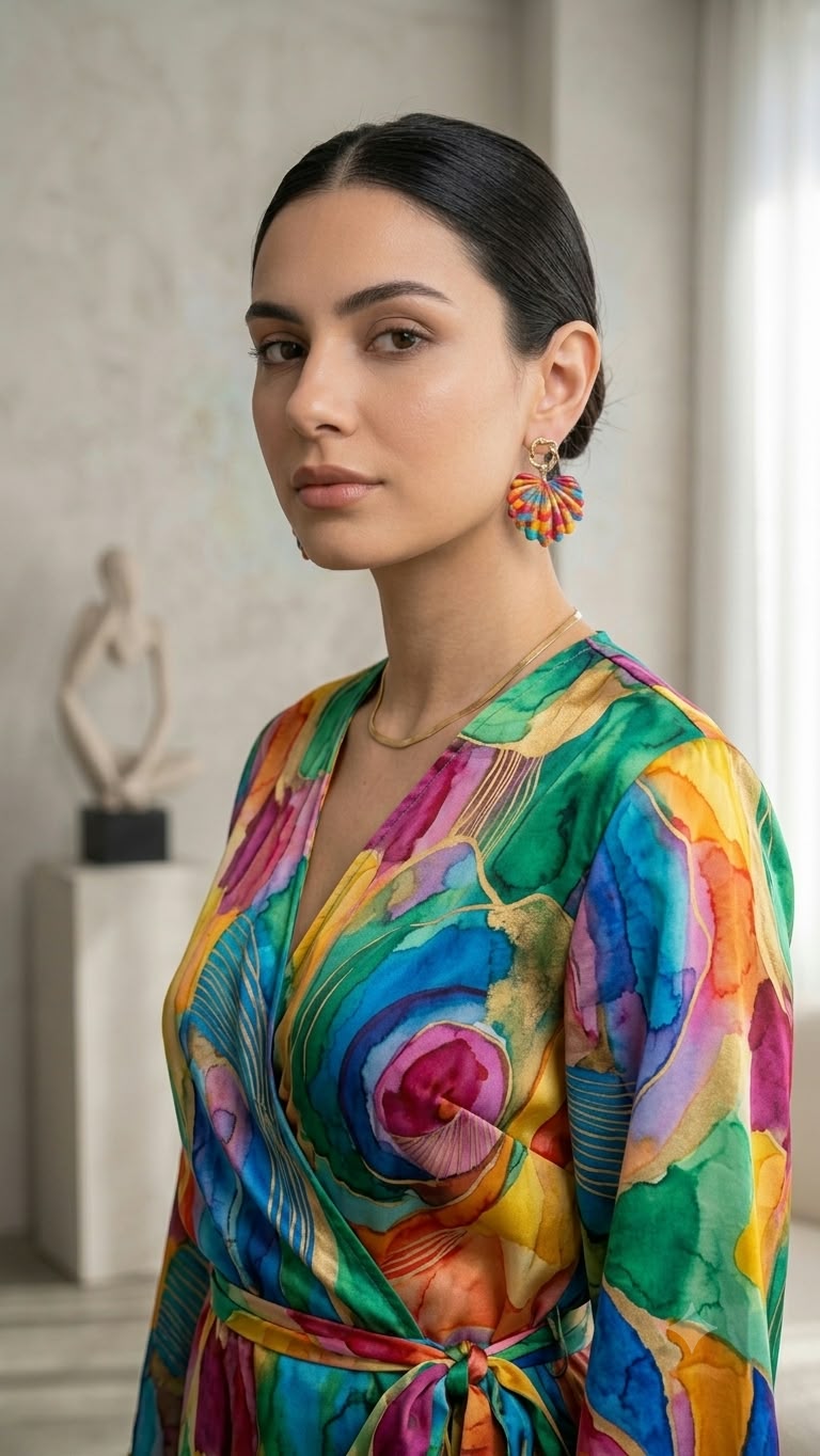 Nacre Bohème – Boucles d’Oreilles en Acier Hypoallergénique