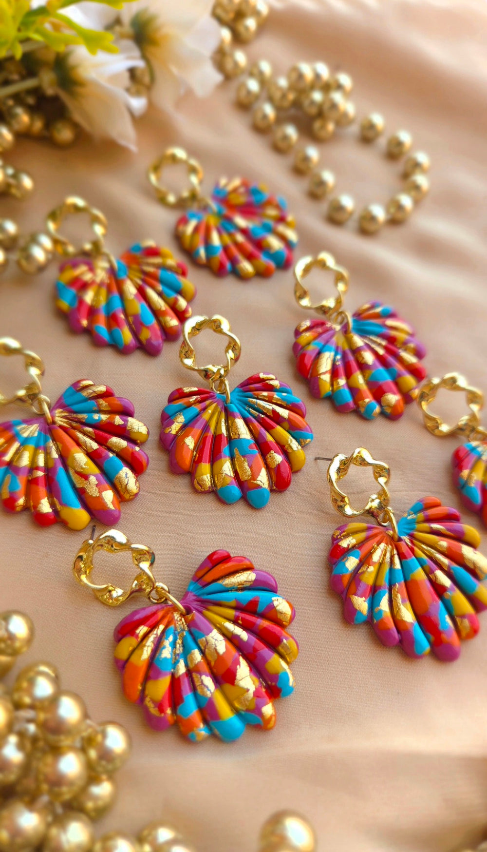 Nacre Bohème – Boucles d’Oreilles en Acier Hypoallergénique