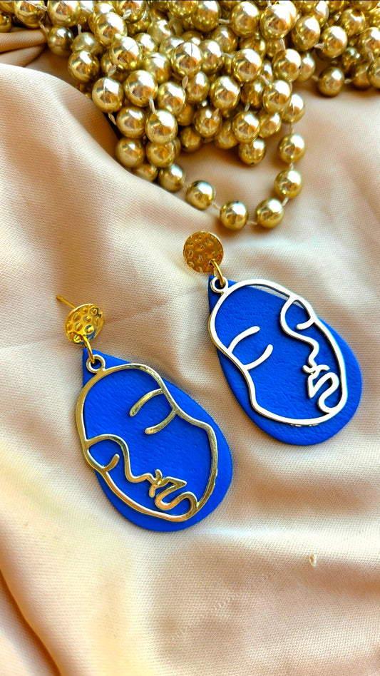 Paire Visage - Bleu Roi