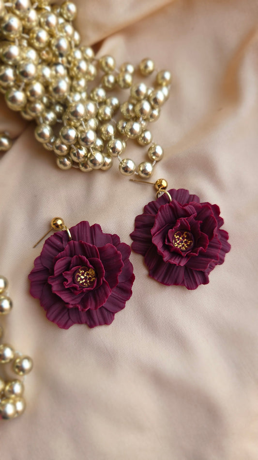 Fleur Éclose - Deep Burgundy